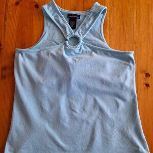 Vintage Victoria's Secret Keyhole Tank with Bralette-Light Blue